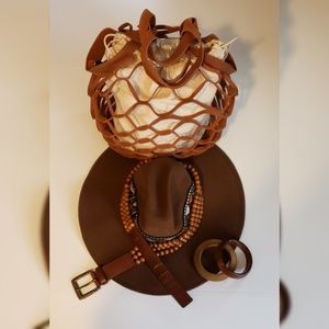 Steve Madden 3 strand beaded belt, size 8